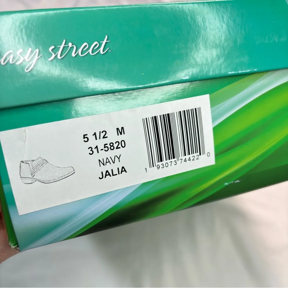 Easy Street Jalia Ankle Booties Women’s 5.5M Navy Blue |Comfort Wave Lightweight - Picture 4 of 4